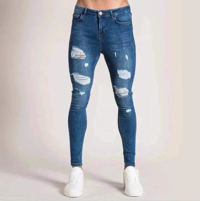 Ripped Jeans Men Stretch
